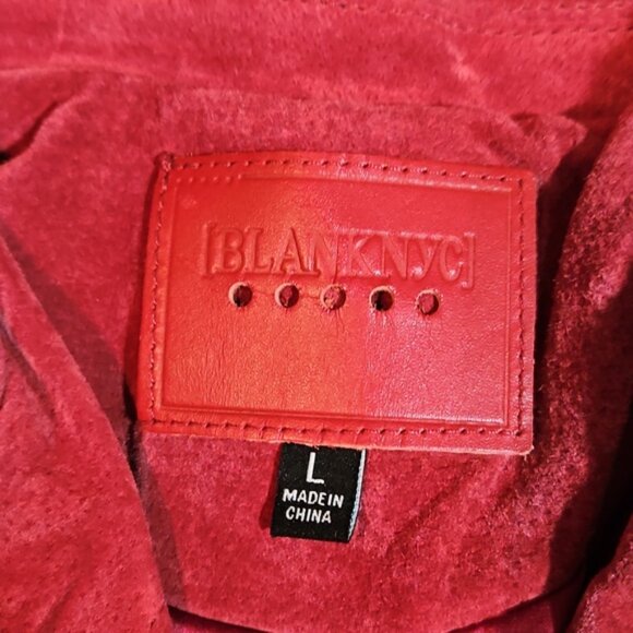 NWT BLANK NYC PINK ZIPPERED FASHION MOTO SUEDE JACKET - SIZE L - Picture 6 of 9